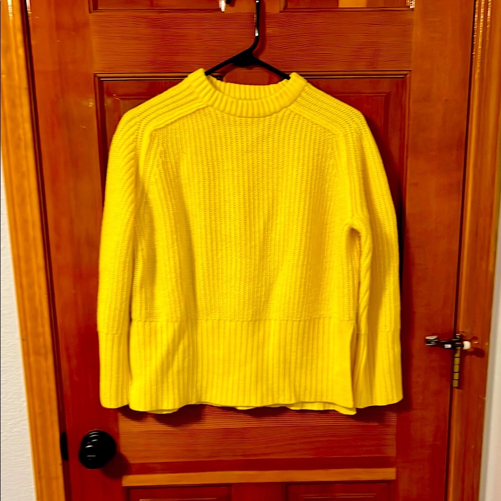 Zara Vibrant Yellow Crew Neck Sweater
